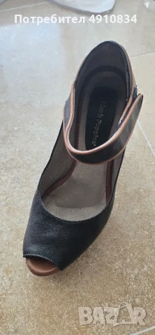 Hush Puppies обувки, 39 номер, винтидж дизайн, естествена кожа и дърво подметка, снимка 2 - Дамски ботуши - 55576079