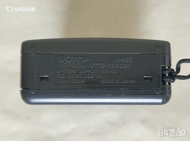 Диктофон с микро-касета "SONY M-330 MICROCASSETTE CORDER" / Japan, снимка 6 - Други - 55189063