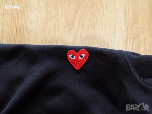 суичър play comme des garcons горнище полар яке худи блуза фанела елек дамски оригинален S, снимка 3 - Суичъри - 48985197