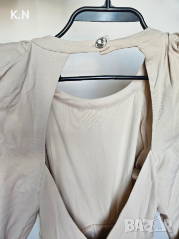 Рокля с гол гръб и 3/4ръкав, С размер , снимка 3 - Рокли - 54235949