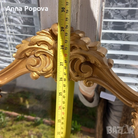 Бароково огледало с позлата, снимка 2 - Огледала - 54011589