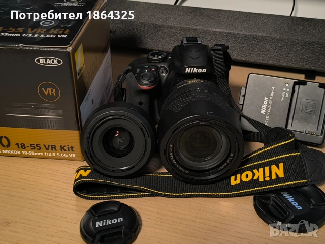 Nikon D3400 само на 1659 кадъра + 18-140 + 35мм 1,8 ПЕРФЕКТНИ!, снимка 2 - Фотоапарати - 54114060