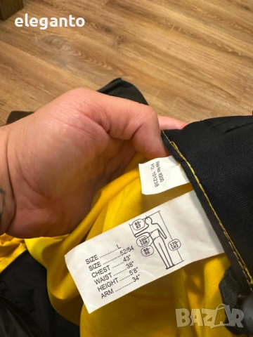 Мъжко водоустойчиво яке Snickers Rain Jacket PU 8200 , L размер , снимка 11 - Якета - 54454463