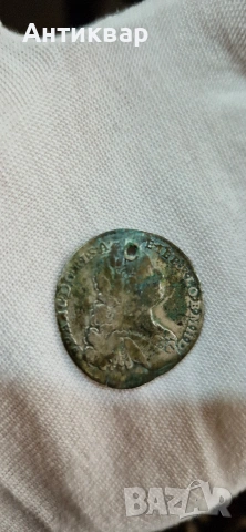 сребърна монета 7 кройцера 1762 , снимка 2 - Нумизматика и бонистика - 54199423