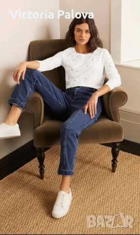 Изящна памучна блуза BODEN със сияйни златни точки , снимка 15 - Блузи с дълъг ръкав и пуловери - 54020292