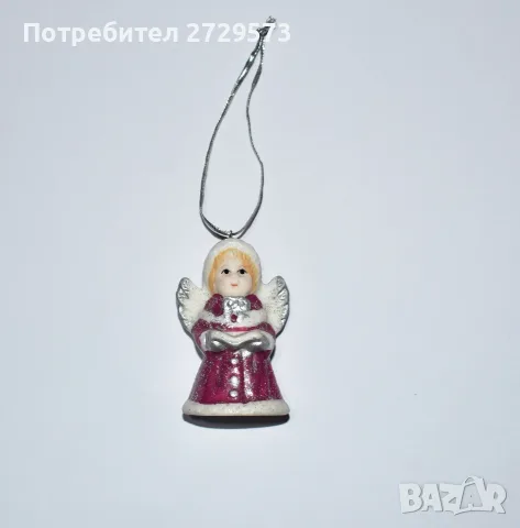Стара порцеланова играчка за елха, Коледна фигурка - Ангел, Ангелче