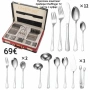 Луксозен комплект прибори Cheffinger – 72 части с куфар, снимка 1