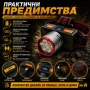 Акумулаторен LED челник COBA High Light Head Lamp с 18650 батерия Type-C зареждане и дисплей, снимка 3