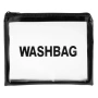 Прозрачен несесер Washbag с черен кант 21x17 см_1237187, снимка 1