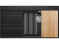 Графит гранитна кухненска мивка Сидни 900-60 Ergo Multilevel 900х500 мм, снимка 1