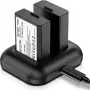 Комплект 2 батерии ENEGON LP-E10 1680mAh + двойно USB зарядно за Canon EOS и Rebel, снимка 1