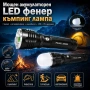 Мощен акумулаторен LED ръчен фенер къмпинг лампа с магнит лед осветление за палатка риболов туризъм, снимка 1