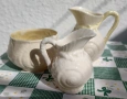 Антикварни и винтидж латиери и захарница Belleek - с морски охлюви, снимка 3