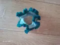 Ръчно изплетен сет - 2 скрънчита + персонализиран ключодържател, снимка 5