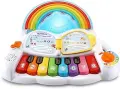 LeapFrog VTech Rainbow Piano, интерактивно пиано със звук и светлини, английски + испански , снимка 3