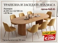 Овална маса 220/100/76 см / Трапезна или заседателна/ Внос Германия, снимка 1