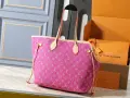 LV / Neverwoof Pet / Pink Denim Розова Дамска Чанта Естествена Телешка Кожа Код ch51, снимка 7
