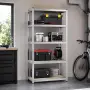 Професионален метален стелаж HÖGLER 205x120x45 см – 5 Рафта, до 880кг, регулируема височина, снимка 3