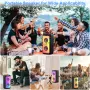 Караоке колона с 2 безжични микрофона, Bluetooth, 200W Peak, TWS и LED светлини, снимка 9