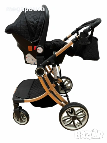 Бебешка количка L-Sun Egg 3в1 с столче за кола, снимка 5 - Детски колички - 54257996