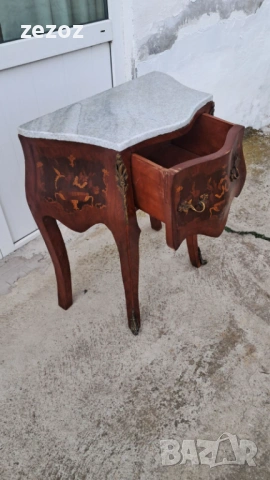 Шкаф ретро "Bombe" с мрамор, снимка 4 - Шкафове - 54064089