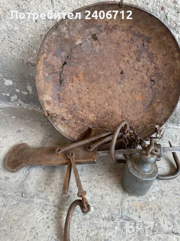 Ръчен стар кантар, снимка 3 - Антикварни и старинни предмети - 55378376
