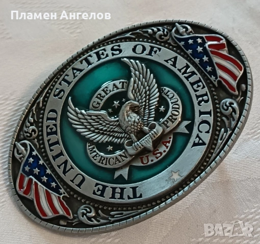 Колекционерска, американска Катарама Great American Products (Oрел и знаме) , снимка 4 - Колани - 55018105