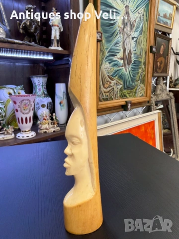 Ръчноизработена фигура от кост №8104, снимка 4 - Антикварни и старинни предмети - 54202061