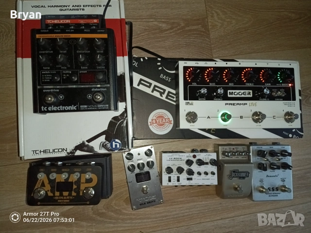 TC electronic, Mooer preamp live, Vox, Engl, Marshall педали за китара