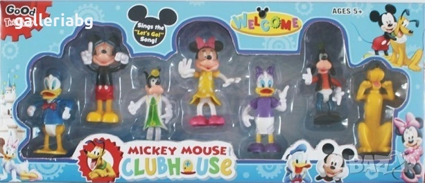 Комплект фигурки Mickey Mouse Clubhouse – Mickey, Minnie, Donald, Daisy, Goofy и Pluto