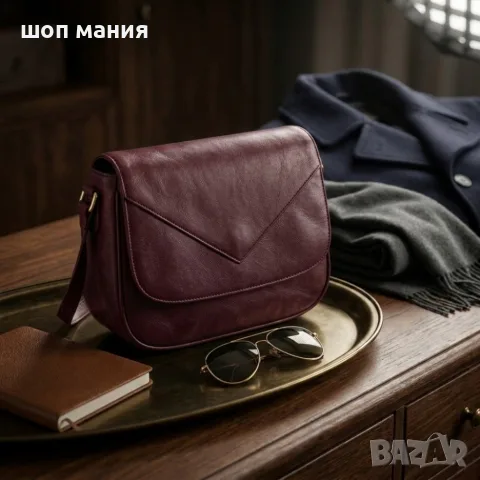 Елегантна дамска чанта през рамо с регулируема дръжка – компактен модел, 19 × 25 см, снимка 7 - Чанти - 55590553