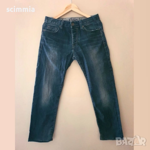 Мъжки дънки Calvin Klein Jeans W32, тъмносини 98,5% памук 1,5% еластин