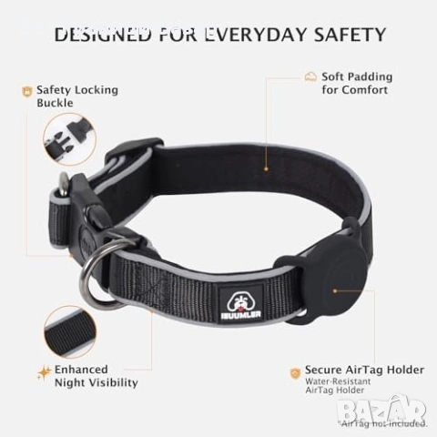 Нов Комплект нагръдник за куче с каишка, колан и защитна лента за разходка с AirTag съвместимост, снимка 7 - За кучета - 54142763