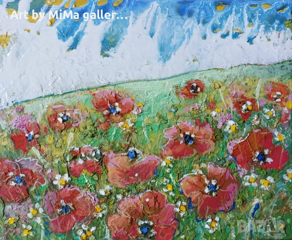 Мак, макове, картина, текстура, poppy, poppies, painting, spring