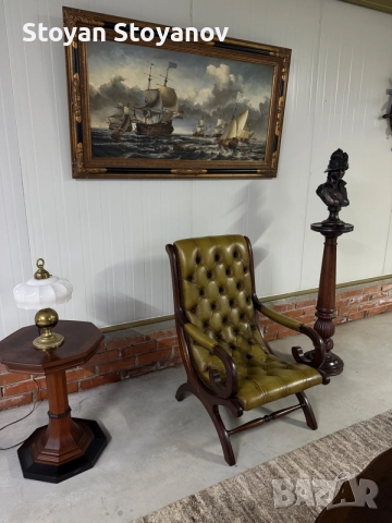 Chesterfield/Честърфийлд  Handmade – Класическо кресло с висока облегалка, снимка 6 - Дивани и мека мебел - 55398044