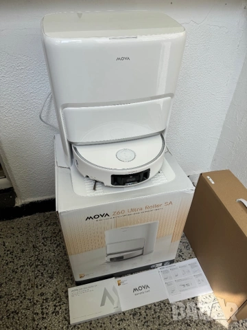 Робот Прахосмукачка + Станция MOVA Z60 Ultra Roller 26 000 Pa, HydroForce Wash, Самоизпразване, Flex