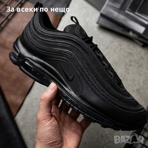 Nike Air Max 97 Triple Black Edition Мъжки Маратонки С Кутия👟Мъжки Спортни Обувки Код S452
