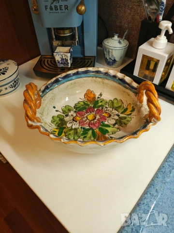 Ceramica maiolica Антикварна фруктиера 