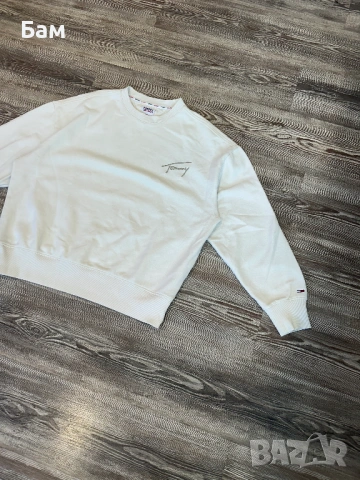 Мъжко!Tommy Hilfiger Signature Logo Sweater размер Л, снимка 2 - Блузи - 54383039