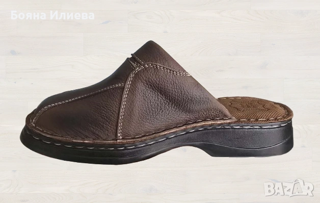 ЕСТЕСТВЕНА кожа- Габровско мъжко сабо (модел 2601), снимка 4 - Мъжки чехли - 54017010