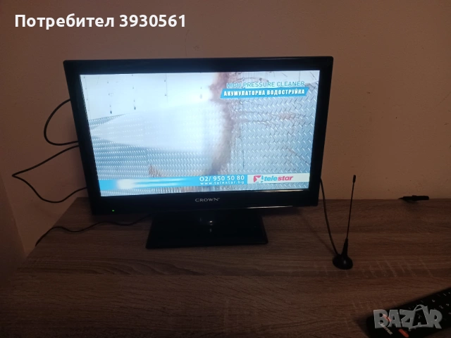 Tv  CROWN 12v и 220v цифров тунер и дистанционно, снимка 2 - Телевизори - 54739340