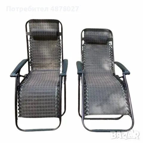 Плажен стол-шезлонг с възглавничка 175x52 см NS6318, снимка 2 - Градински мебели, декорация  - 55470723