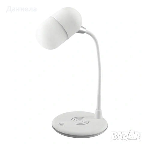 Настолна LED лампа 3 в 1 - Безжично зарядно 5W и Bluetooth високоговорител, снимка 8 - Други - 55105829