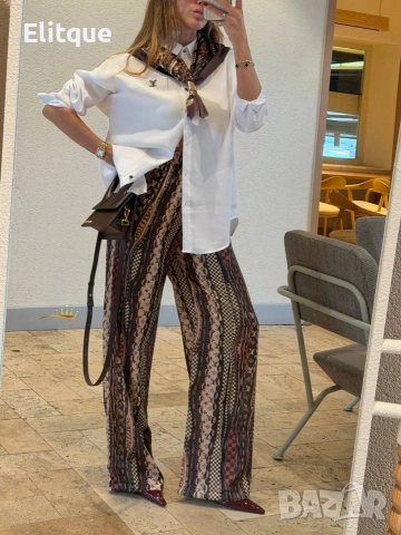дамски комплект риза и панталон Louis Vuitton Hermes, снимка 3 - Комплекти - 54637440