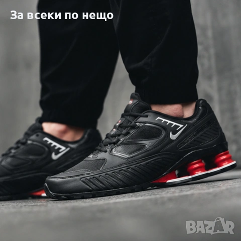 Nike Shox Enigma Мъжки Маратонки С Кутия👟Мъжки Спортни Обувки Цвят Черно и Червено Код S449, снимка 2 - Маратонки - 54842276