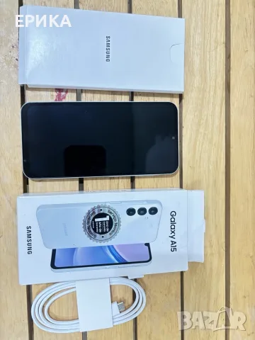 НОВ Смартфон Samsung Galaxy A15 5G Cream + оригинален калъф и зарядно, снимка 2 - Samsung - 55545669