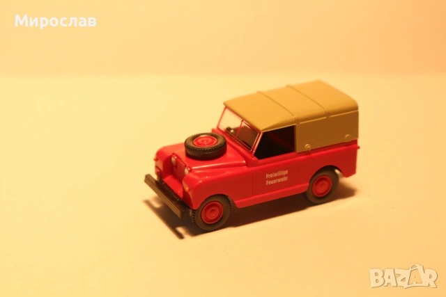 WIKING H0 1/87 LAND ROVER ПОЖАРНА КОЛИЧКА КАМИОН МОДЕЛ, снимка 6 - Колекции - 55077630