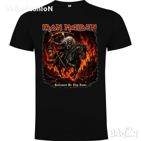 Нова мъжка тениска на музикалната група IRON MAIDEN, два цвята, снимка 2 - Тениски - 54564466