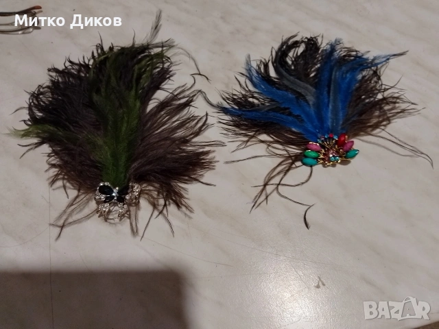 брошка за коса от пера