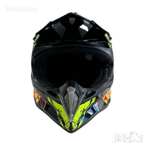 Мотокрос каска - Black/Yellow, снимка 6 - Аксесоари и консумативи - 54354526